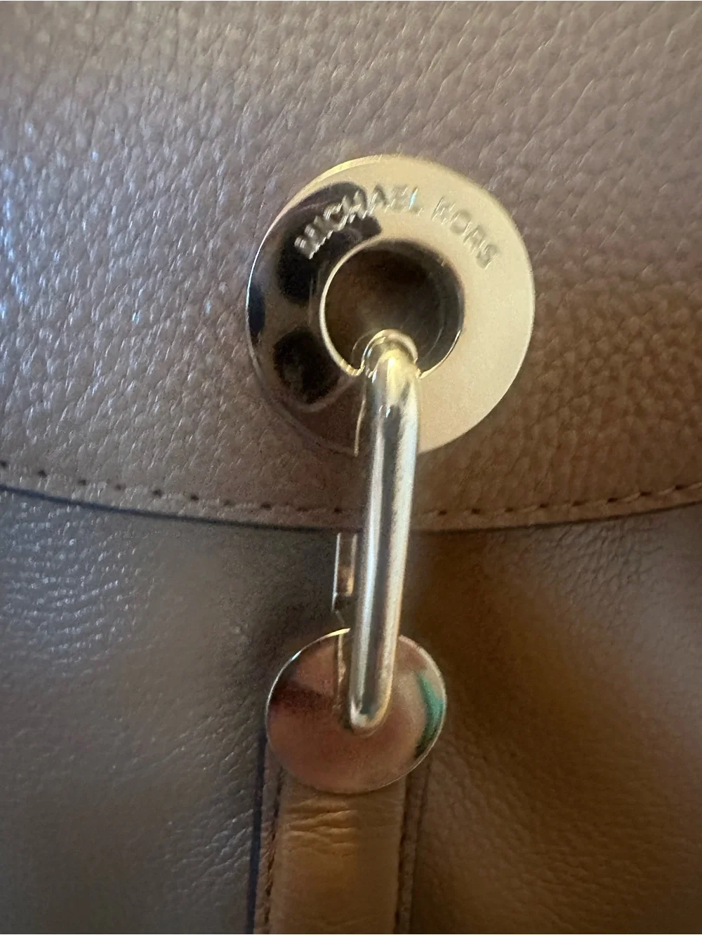 Michael Kors Raven Leather Acorn/Gold Backpack